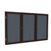 Ghent 3 Door Enclosed Fabric Bulletin Boards w/ Wood Frame Wood/Fabric in Brown | 48 H x 2.25 D in | Wayfair PN34872F-91