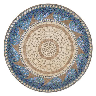 KNF Caribbean Sea Mosaic Table Collection - Round Bistro Table, Espresso, 42" dia. - Frontgate