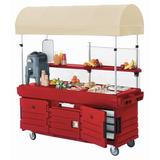 Cambro CamKiosk Vending Cart With Canopy And 6 Pan Well (KVC856C158) - Hot Red screenshot. Refrigerators directory of Appliances.