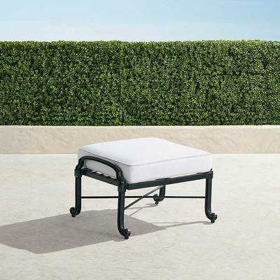 Carlisle Ottoman in Onyx Aluminum - Standard, Rain Sand - Frontgate