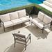 Carlisle 3-pc. Sofa Set in Slate Finish - Sofa Set with Lounge Chair, Rumor Slate with Rumor Vanilla Piping, Rumor Slate with Rumor Vanilla Piping - Frontgate