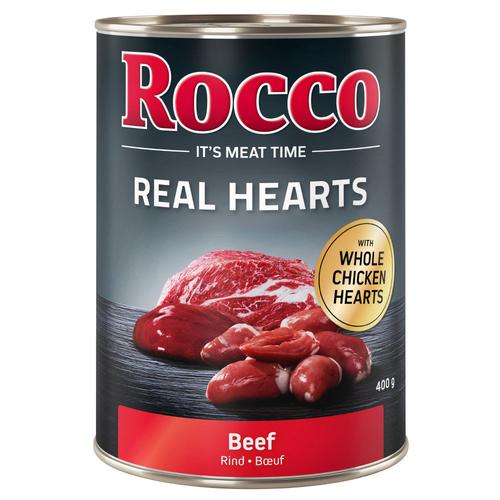 6x400g Rind Rocco Real Hearts Hundefutter nass