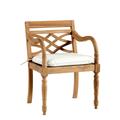 Ceylon Teak Dining Armchair with 1 Cushion - Ballard Designs - Ballard Designs