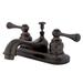 Kingston Brass English Vintage Centerset Bathroom Sink Faucet w/ ABS Pop-Up Drain in Brown | 3 H in | Wayfair KB605BL