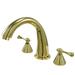 Kingston Brass English Country Double Handle Deck Mounted Roman Tub Faucet in Yellow | Wayfair KS2362BL