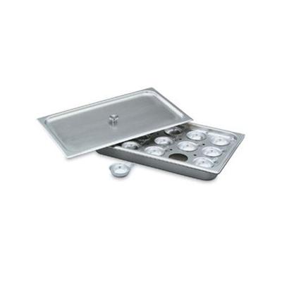 Vollrath Egg Poacher/Juice Glass Holder - Full-Size, Pan, Plate, Cover, 15 Cups, Stainless