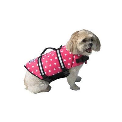 Paws Aboard Doggy Life Jacket in Pink Polka Dot, Small, Small