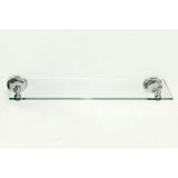 Kingston Brass Metropolitan Rectangle Bracket Shelf Glass/Metal in Gray | 4.06 H x 21.22 W x 6.1 D in | Wayfair BA4819C