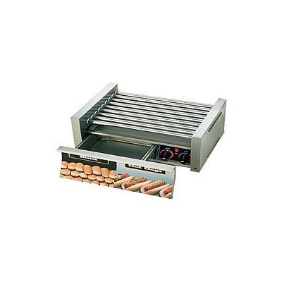 Star Grill Max 36" W Hot Dog Roller Grill With Chrome Plated Rollers & Bun Drawer (50CBD)