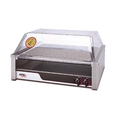 APW Wyott XPERT Series 35" W Hot Dog Roller Grill With Flat Top (HR-50) - Stainless Steel