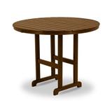 POLYWOOD® Round Farmhouse Counter Outdoor Table Plastic in Gray/White/Brown | 37 H x 36 W x 36 D in | Wayfair RRT236TE