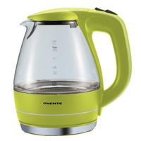 Ovente 1.5L Glass Electric Kettle With Non-Slip 360-Degree Swivel Power Base (KG83G) - Green