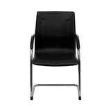 Flash Furniture Hercules Series Vinyl Side Chair with Chrome Sled Base, Black screenshot. Chairs directory of Office Furniture.