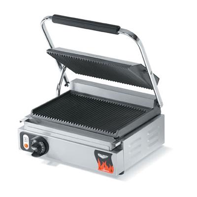 Vollrath 110V 14" x 9" Grooved Top & Bottom Panini Sandwich Grill (40794)