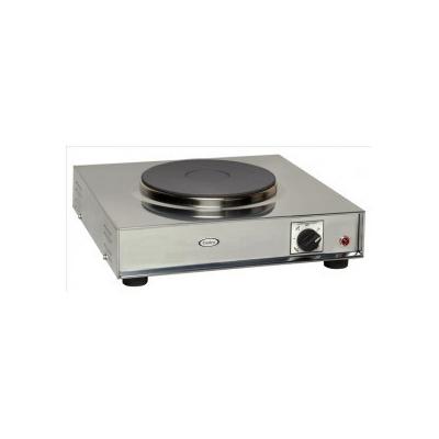 Cadco 220 V Large Countertop Cast Iron Range With 1-Burner (LKR220) - Stainless Steel