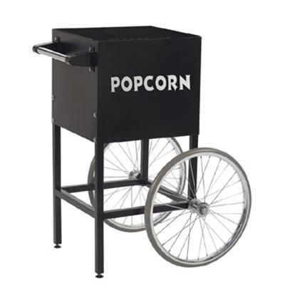 Gold Medal Fun Popcorn Cart For 4 Oz. Popper With Wheels (2649MD) - Black