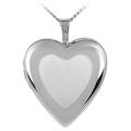 Alexander Castle 925 Sterling Silver Locket Necklace for Women Girls - 20mm x 20mm Heart Locket with 18" Silver Chain & Jewellery Gift Box