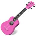 Classic Cantabile US-100 PK Sopranukulele (Ukulele, Uke, 15 Bünde, leichtgängige Gitarrenmechanik) pink