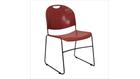 HERCULES 880 lb. Capacity Burgundy High Density, Ultra Compact Stack Chair with Black Frame - RUT-18