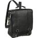 AmeriLeather Leather Laptop Backpack Briefcase - Black