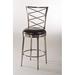 Red Barrel Studio® Christionna Swivel Bar & Counter Stool Wood/Metal in Black/Brown/Gray | 43.75 H x 22.75 W x 19 D in | Wayfair