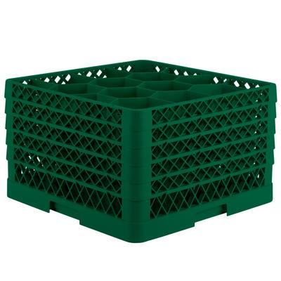 Vollrath TR18JJJJJ Traex® Rack Max Full-Size Green 12-Compartment 11 7/8" Glass Rack