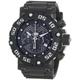 Invicta Men's Subaqua Nitro Chronograph Quartz Watch 0656 with All IPB Black, Black Dial and Black PU Strap