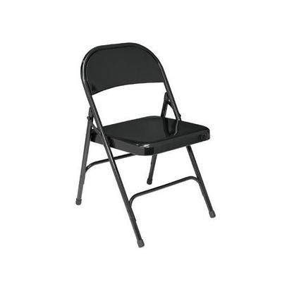 National Public Seating 50 Series Steel Folding Chair (Set of 4) 50 Series Color: Black