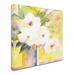 Trademark Fine Art "White Flower Shadows" by Sheila Golden Painting Print on Wrapped Canvas Canvas | 24 H x 24 W x 2 D in | Wayfair SG5668-C2424GG