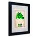 Trademark Fine Art "Berlin Watercolor Map" by Naxart Framed Graphic Art on Canvas in Green | 14 H x 11 W x 0.75 D in | Wayfair ALI0125-B1114MF