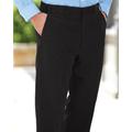 Blair Men's John Blair Signature Adjust-A-Band Relaxed-Fit Gabardine Dress Pants - Black - 34