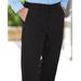 Blair Men's John Blair Signature Adjust-A-Band Relaxed-Fit Gabardine Dress Pants - Black - 48