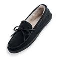 Blair John Blair Suede Moccasin Slippers - Black - 8 - Medium