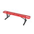 UltraPlay Steel Picnic Outdoor Bench Metal in Red/Black | 18 H x 96 W x 12 D in | Wayfair PBK942P-V8R