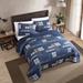 Eddie Bauer kids Eastmont Cotton Navy Reversible Quilt Set Cotton in Blue/Green/Navy | King Quilt + 2 King Shams | Wayfair 200402