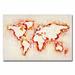 Trademark Fine Art 'Paint Outline World Map' Graphic Art Print on Wrapped Canvas Canvas | 16 H x 24 W x 2 D in | Wayfair MT0007-C1624GG