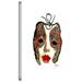 ArtWall 'Venetian Mask II' by Linda Parker Graphic Art on Wrapped Canvas in Brown/Green/White | 18 H x 14 W x 2 D in | Wayfair Lpar-077-14x18-w