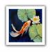 ArtWall 'Koi & Lily' by Michael Creese Painting Print on Rolled Canvas in White | 36 H x 36 W x 0.1 D in | Wayfair Creese-020-36x36