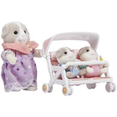 Calico Critters Patty & Paden'S Double Stroller Set