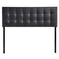 Modway Lily Queen Headboard Faux Leather/Upholstered/Metal in Black | 28 H x 61.5 W x 3.5 D in | Wayfair MOD-5041-BLK