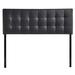 Modway Lily Fabric Headboard Faux Leather/Upholstered/Metal in Black | 28 H x 61.5 W x 3.5 D in | Wayfair MOD-5041-BLK