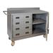 Durham Manufacturing Mobile 48"W Steel Top Workbench Steel in Gray | 38.37 H x 48 W x 18 D in | Wayfair 2221-95