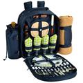 Picnic at Ascot Trellis Insulated Picnic Backpack in Blue | Wayfair 081X-TG