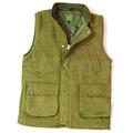 Countrywear New Mens Tweed Derby Gilet British Made Outdoor Bodywarmer Quilted Waistcoat Jacket Fishing Hunting Shooting Mens Wool Branded Outerwear Branded (Dark Green XXL)