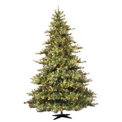 Vickerman 06321 - 10' x 76" Mixed Country Pine with Pine Cones and Grapevines Christmas Tree (A801685)