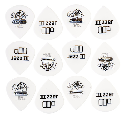 Dunlop Tortex Jazz III White 1,35