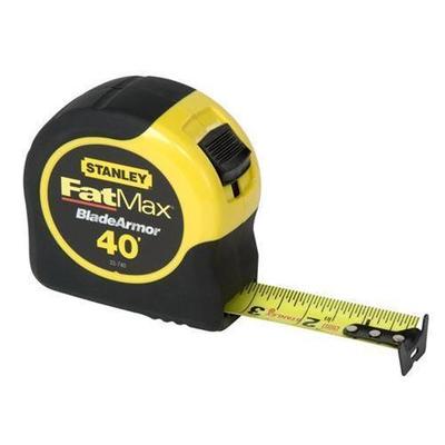 Stanley Tape Measure. 1-1/4 in. x 40 ft. FatMax Tape Measure with BladeArmor Coating 33-740