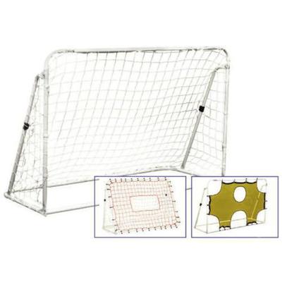 Champion Sports 3 In 1 Trainer Grey Soccer Goal Set