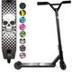Stunt Scooters - Pro Scooter for Tricks and Stunts by Land Surfer - Land Surfer Stunt Scooter Black with Black Skull - Scooter for Kids Ages 8-12 Teens Boys and Girls