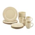 Rachael Ray Cucina Dinnerware Set, 16 Piece Ceramic/Earthenware/Stoneware in White/Brown | Wayfair 55094
